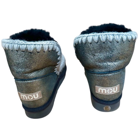 Mou Eskimo 18 Microglitter Boots Black Size 38 7US - Picture 5 of 7